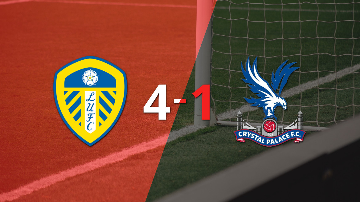 Leeds United triunfa con contundencia sobre Crystal Palace en un memorable 4-1
