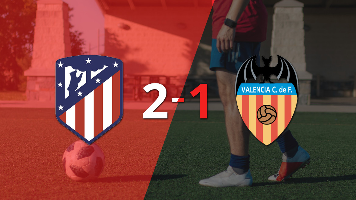 El Atlético de Madrid se impone al Valencia con un 2-1 en el Metropolitano