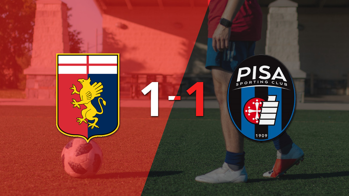 Genoa y Pisa igualan en un emocionante partido en el Luigi Ferraris