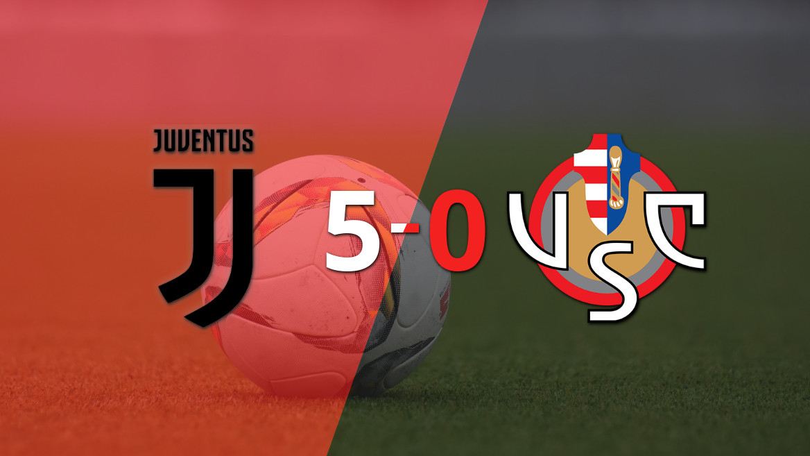 Juventus arrasa a Cremonese con un contundente 5-0