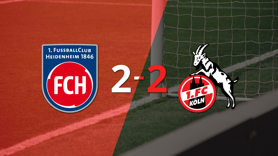 Empate emocionante entre Heidenheim e Colônia