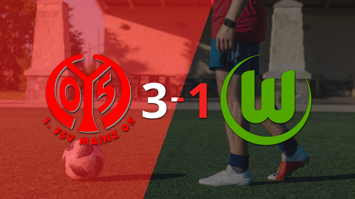 Mainz logra remontar y vencer 3-1 a Wolfsburgo