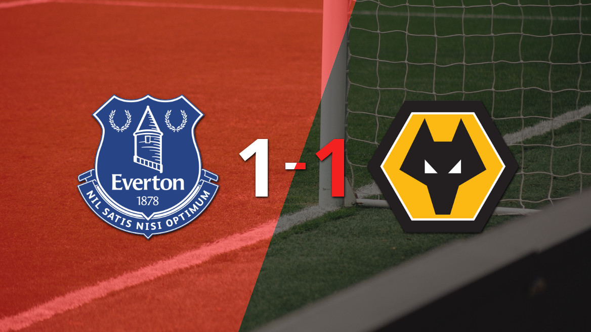 Everton y Wolverhampton empatan en un vibrante encuentro