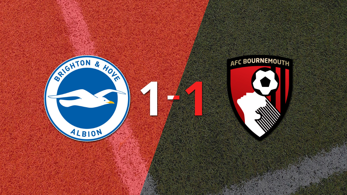 Gol agónico de Charalampos Kostoulas permite a Brighton rescatar un empate frente a Bournemouth