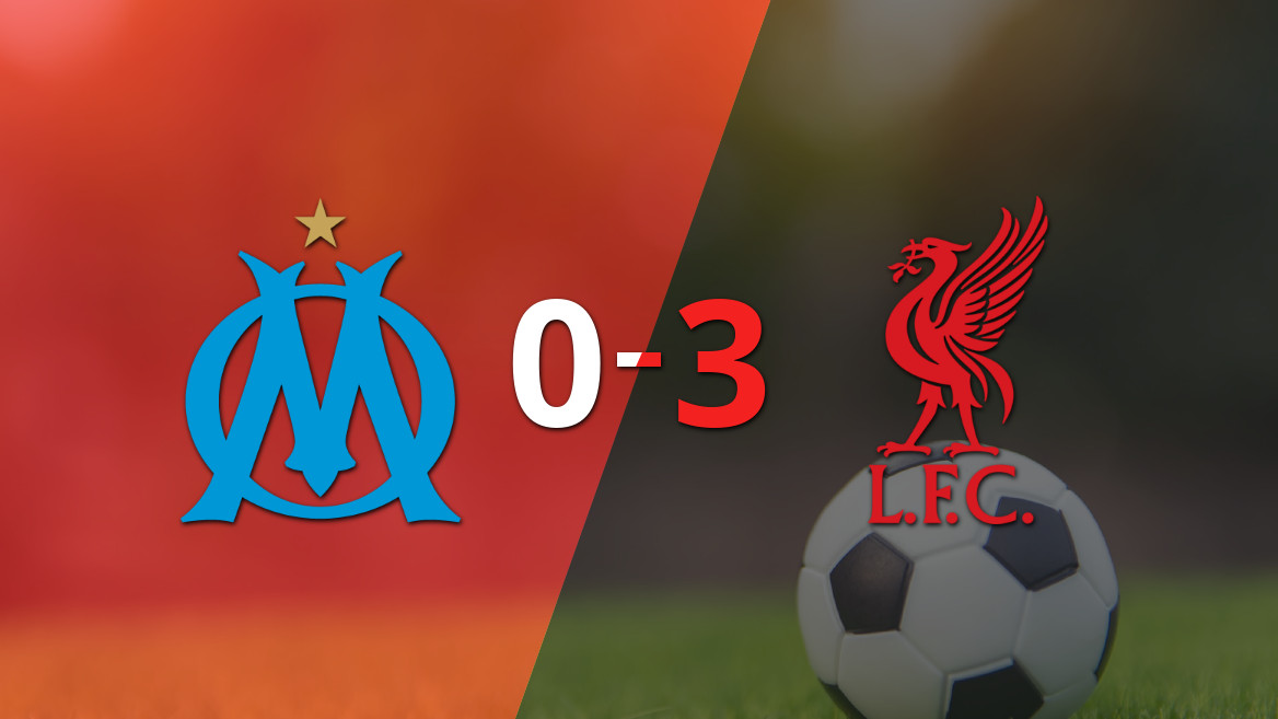 Liverpool se impone con claridad ante Olympique de Marsella por 3-0