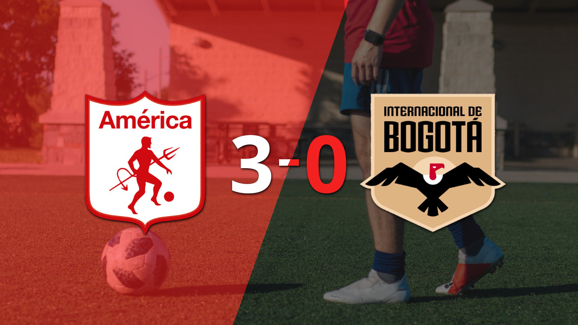América de Cali se impone 3-0 a Internacional de Bogotá con un brillante Yeison Guzmán