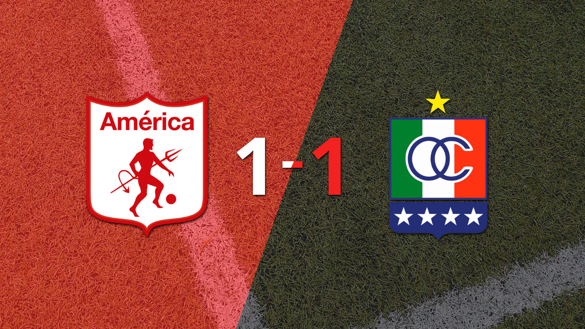 América de Cali e Once Caldas empatam em 1 a 1