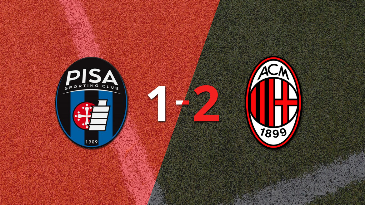 Pisa cae ante Milan en un emocionante partido
