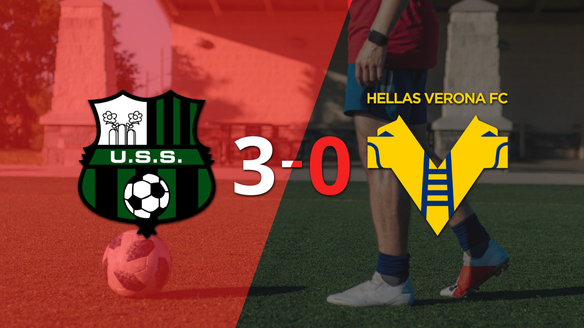 Sassuolo se impone con contundencia a Hellas Verona en un 3-0