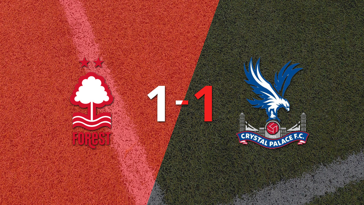 Empate bajo la lluvia en City Ground: Nottingham Forest y Crystal Palace igualan 1-1