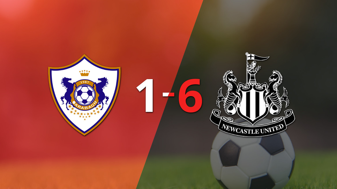 Newcastle United aplasta 6-1 y asoma a los octavos de final