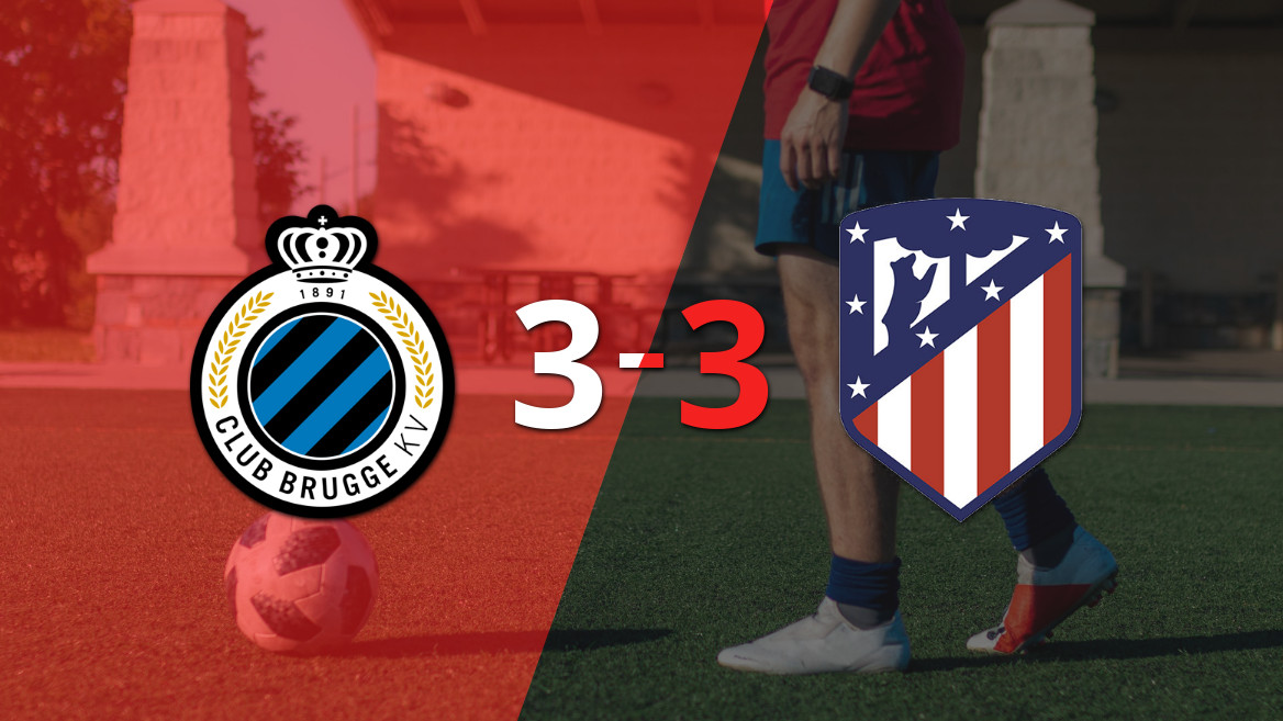 La batalla de Jan Breydel terminará en empate entre Club Brugge y Atlético de Madrid