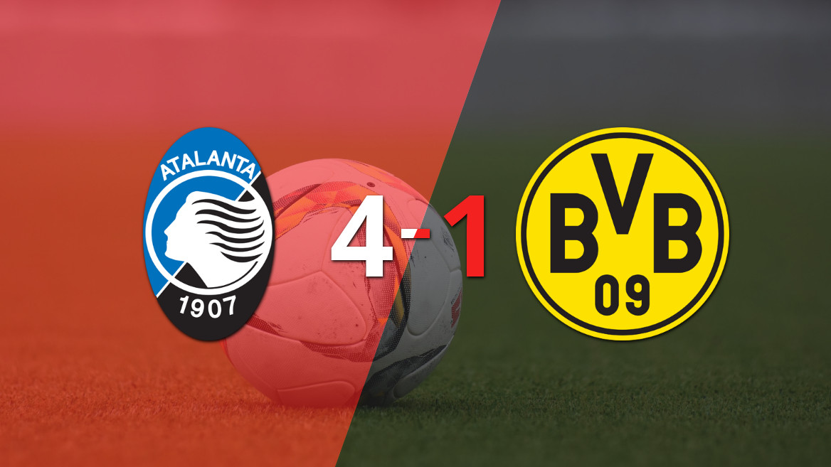 Atalanta se impone 4-1 ante B. Dortmund y avanza a los Octavos de Final