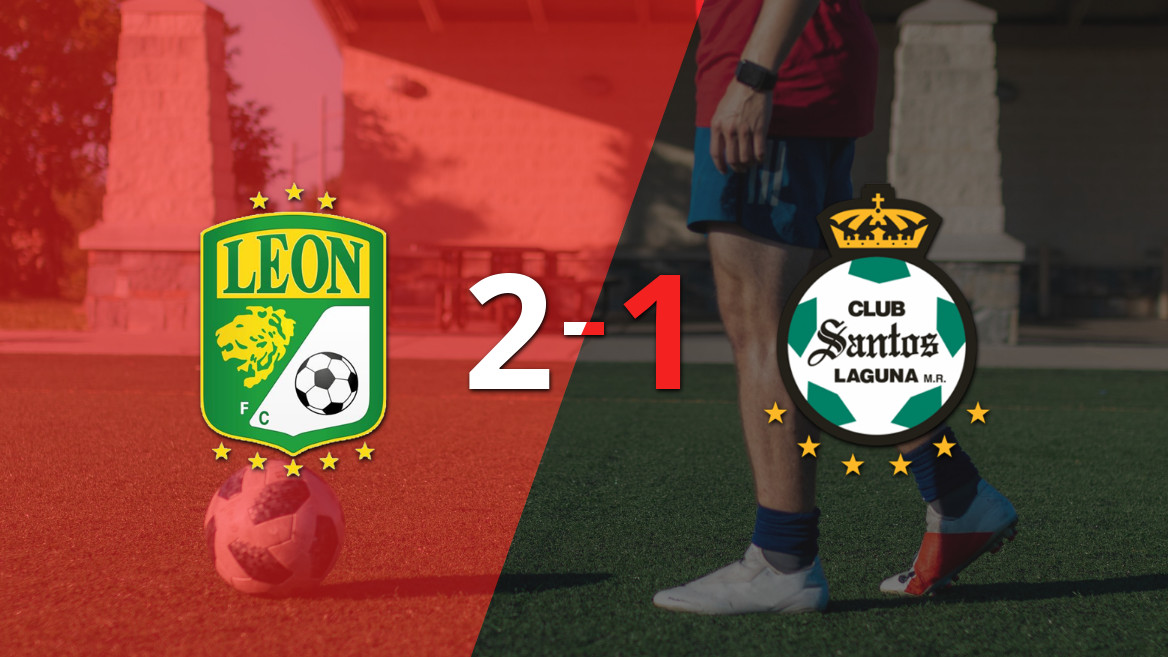 León se queda con los puntos al superar 2-1 a Santos Laguna