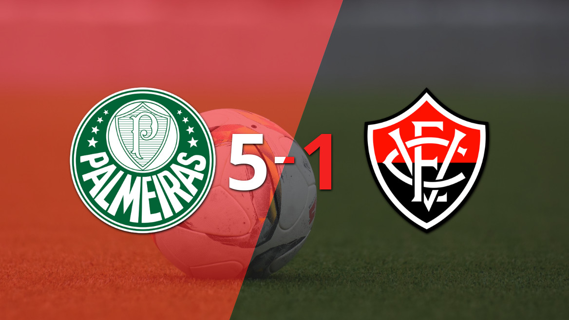 Palmeiras arrasa y se lleva una convincente victoria por 5 a 1