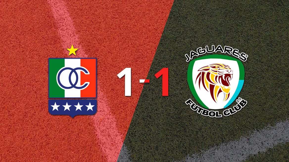 Once Caldas e Jaguares terminam empatados em 1 a 1