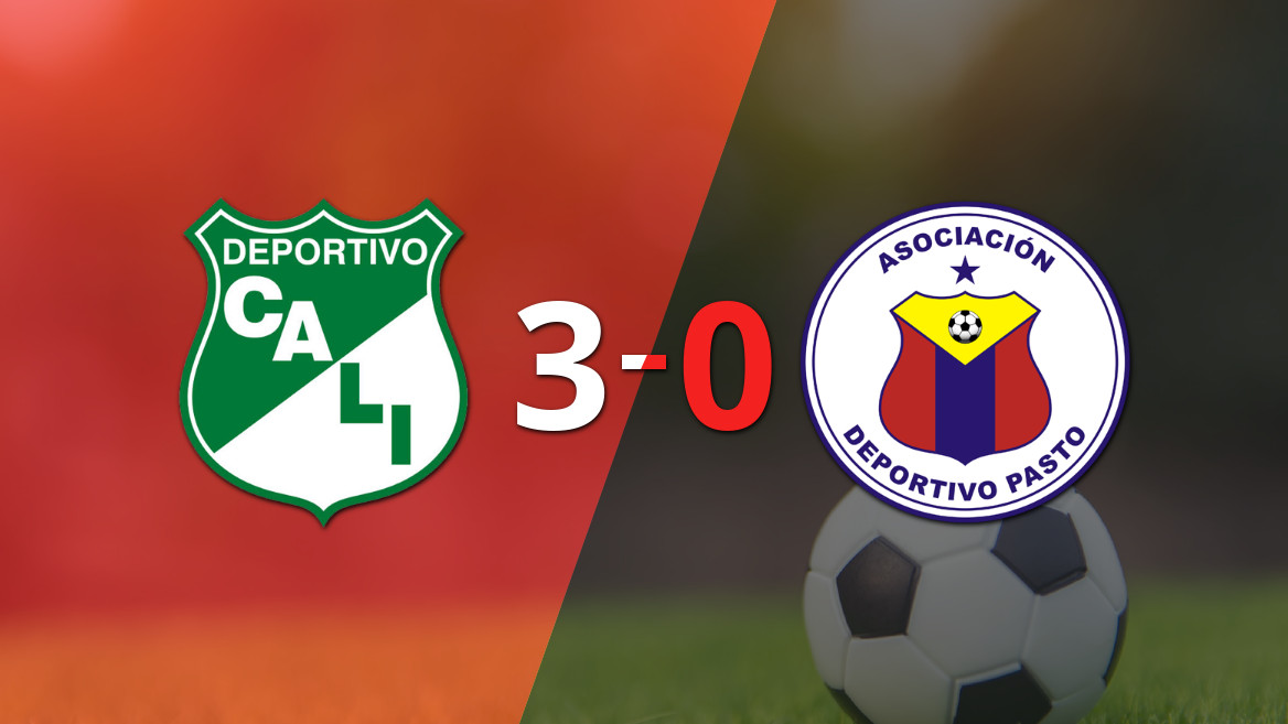 Triunfo contundente: Deportivo Cali supera a Pasto por 3-0 con un doblete de Steven Rodríguez