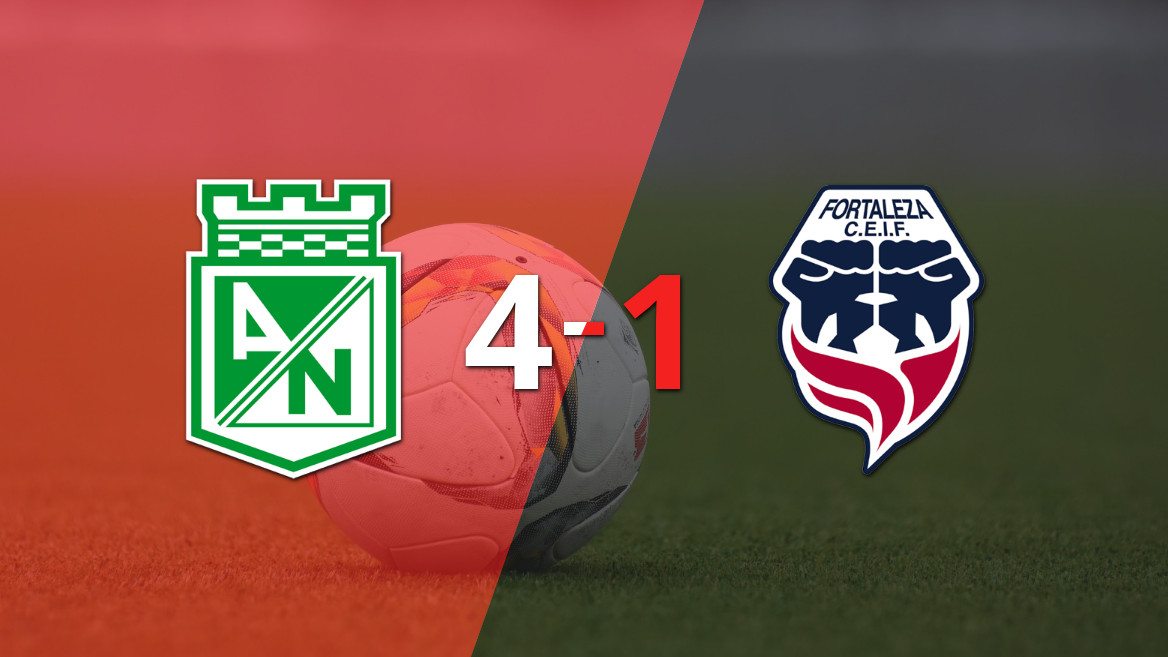 At. Nacional Dominates Fortaleza FC with a 4-1 Victory Featuring a Double from Alfredo Morelos