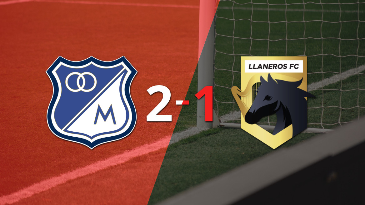 Triunfo de Millonarios ante Llaneros FC por 2-1