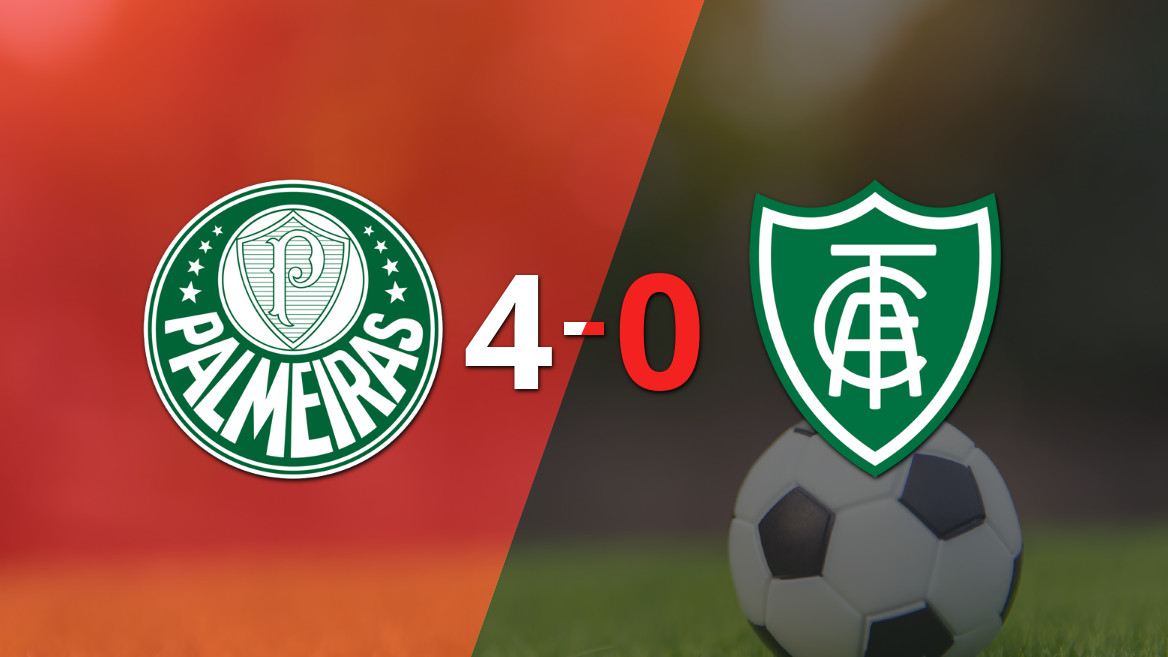 Palmeiras arrasa a América-MG con un contundente 4-0