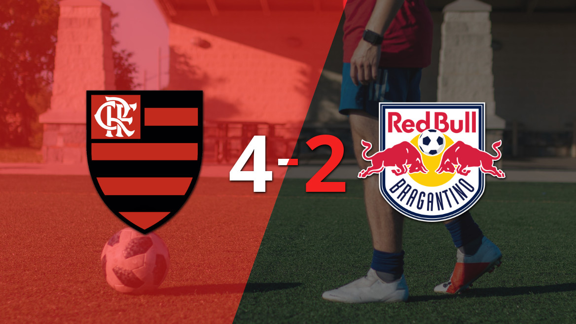 Flamengo domina a RB Bragantino con un sólido 4-2