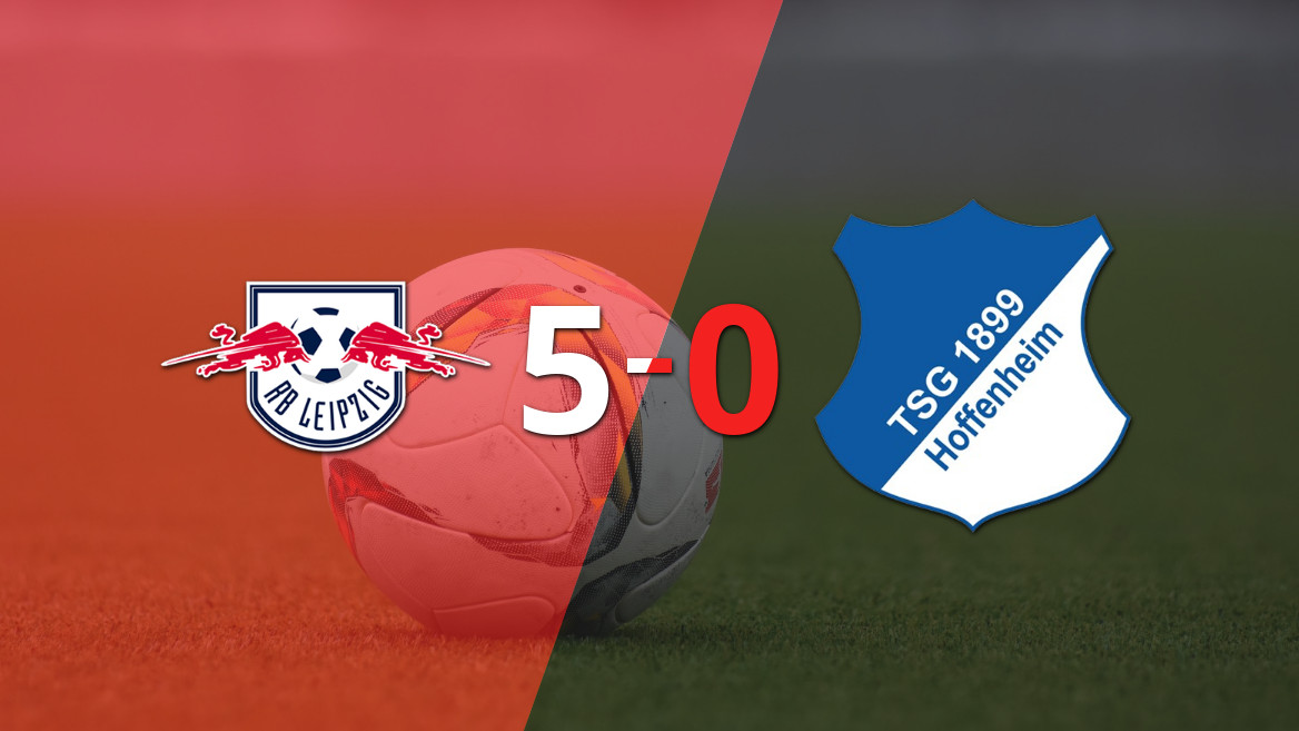 RB Leipzig thrashes Hoffenheim 5-0 with double goals from Baumgartner and Gruda