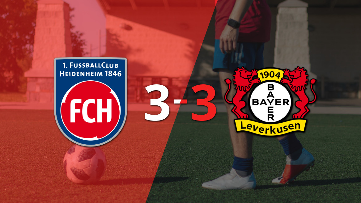 Bayer Leverkusen y Heidenheim empatan en un vibrante encuentro