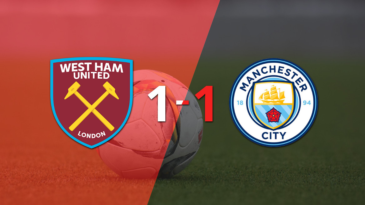 West Ham United e Manchester City empatam em 1 a 1