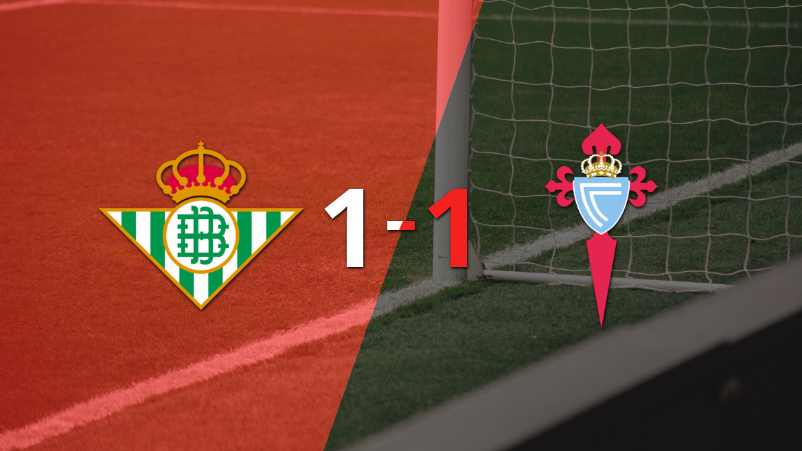 Betis e Celta empatam em 1 a 1