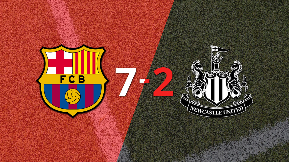 Barcelona brilla con una impresionante victoria 7-2 ante Newcastle y avanza en la Champions