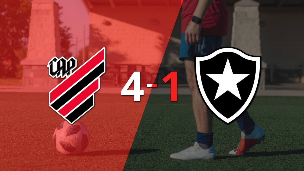 Athletico Paranaense triunfa por 4-1 ante Botafogo con dos goles de Kevin Viveros