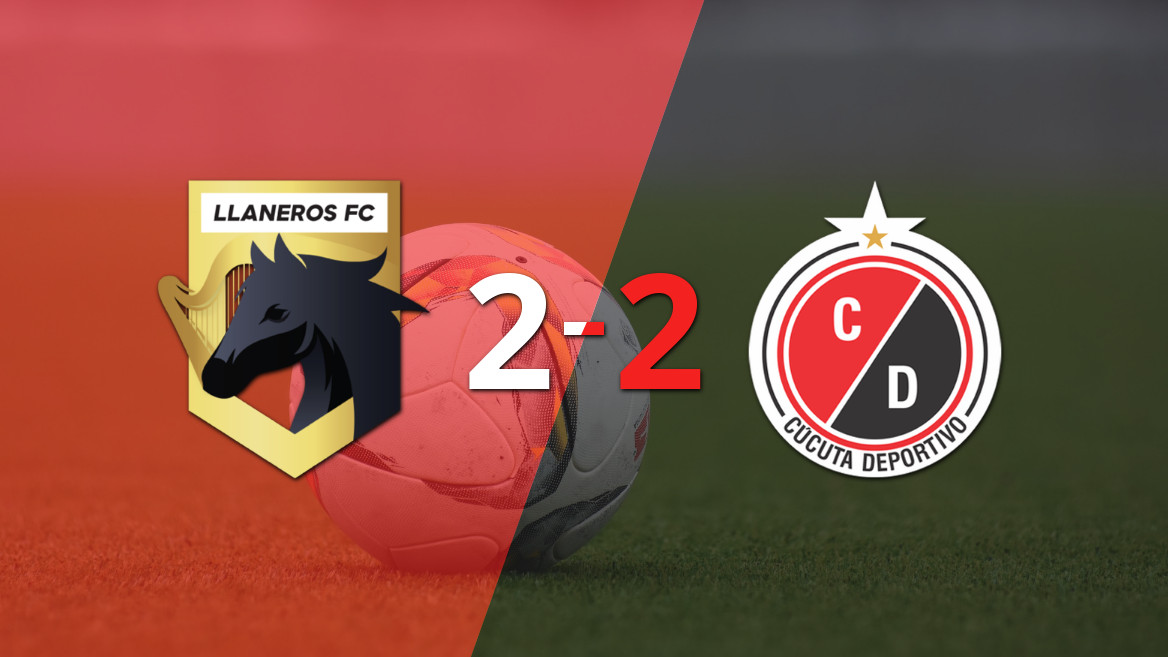 Llaneros FC y Cúcuta empatan en un apasionante duelo