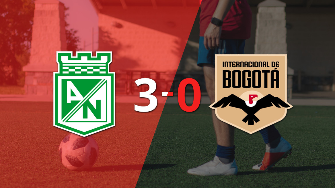 At. Nacional dominó el encuentro y superó 3-0 a Internacional de Bogotá