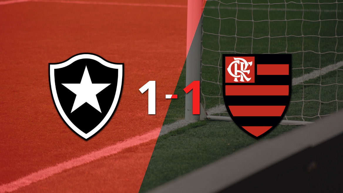 Botafogo e Flamengo empataram em partida emocionante