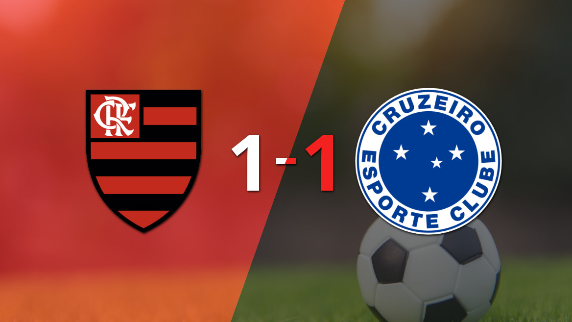 Flamengo e Cruzeiro empatam em 1 a 1