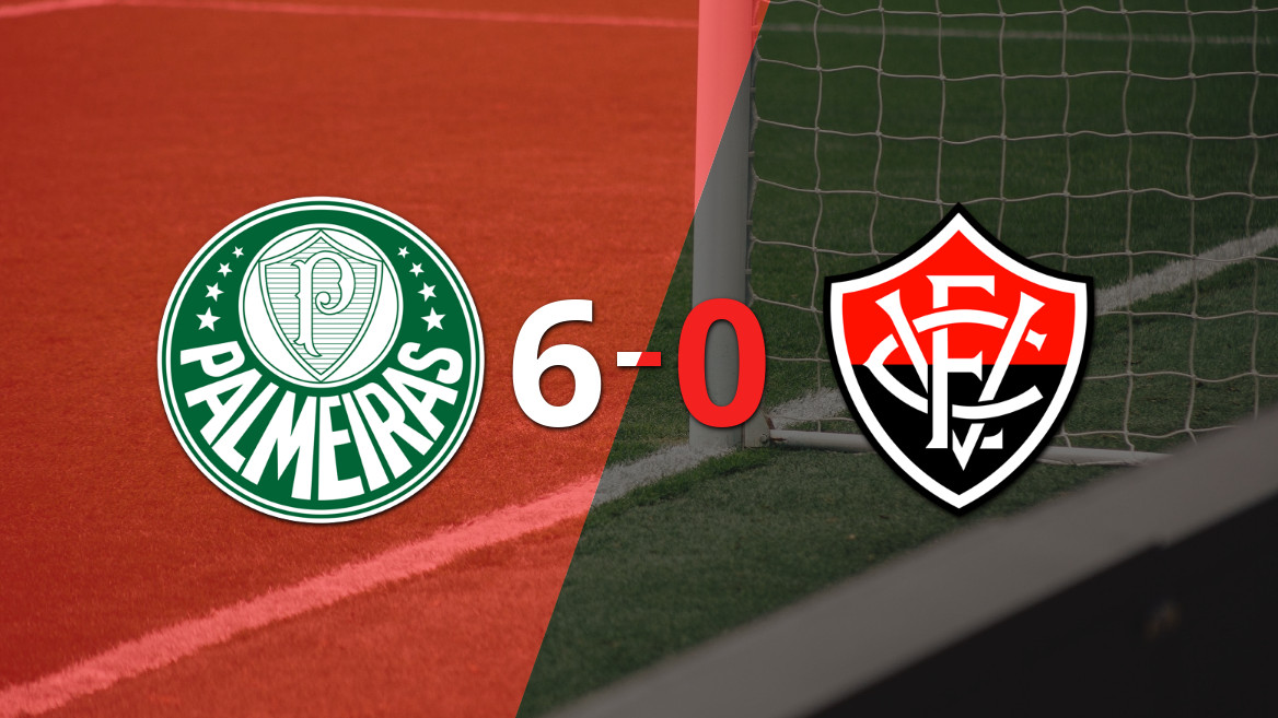 Palmeiras demuestra su poderío al derrotar 6-0 a Vitória