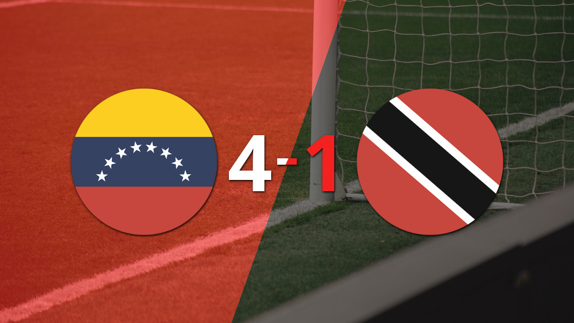 Venezuela triumphed 4-1 against Trinidad in friendly match