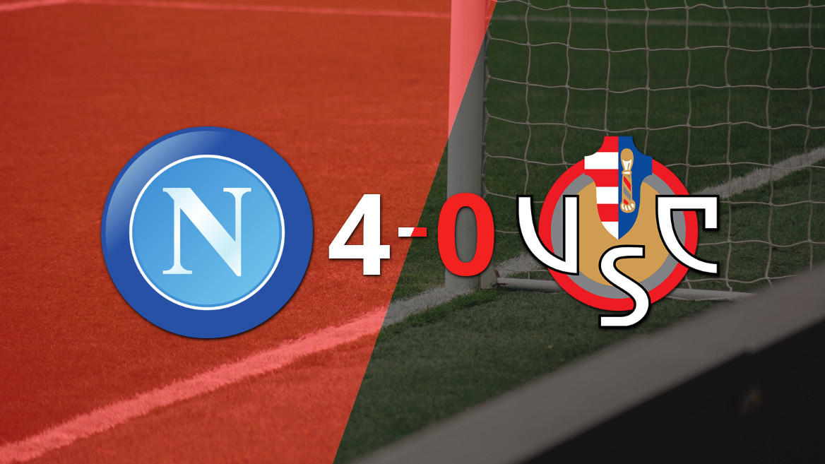 Dominante triunfo de Napoli sobre Cremonese por 4 a 0