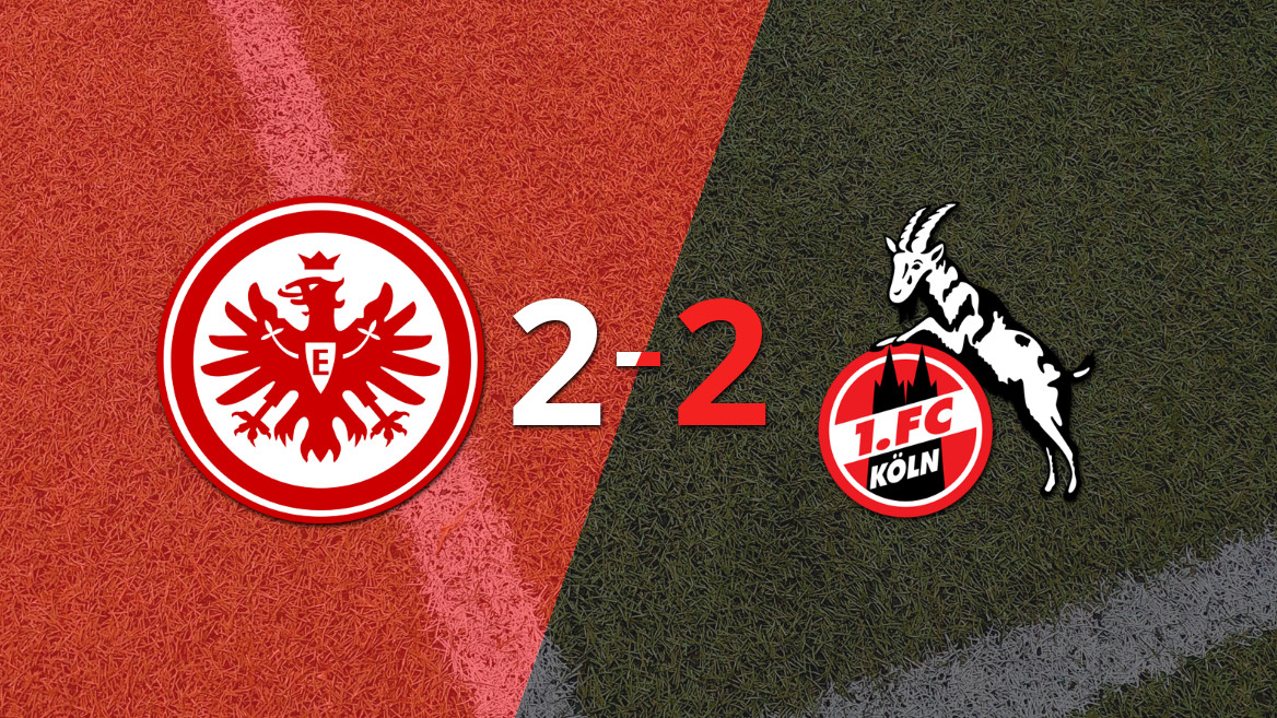 Eintracht Frankfurt e Colônia empatam em dois