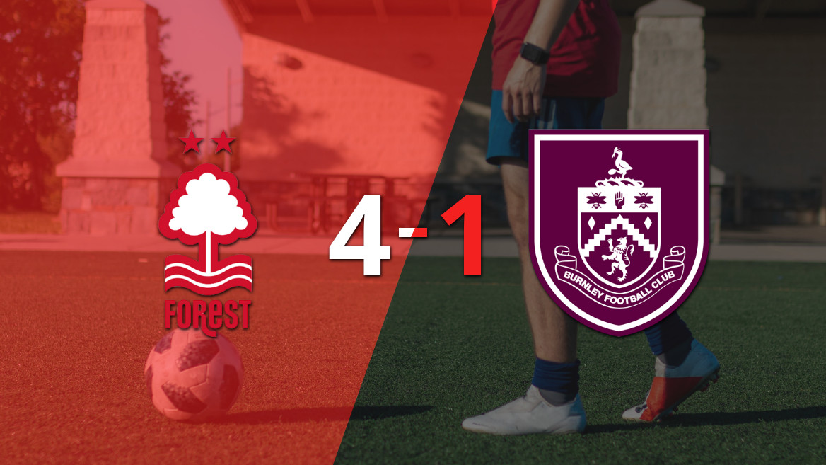 Nottingham Forest se lleva una convincente victoria 4-1 sobre Burnley