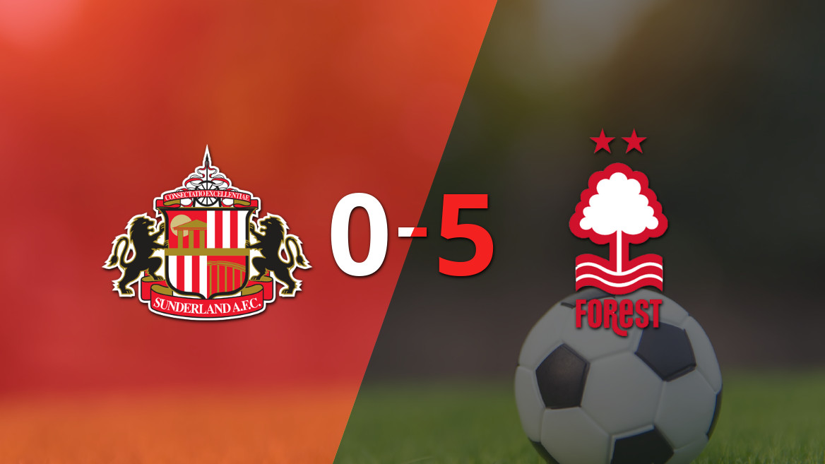 Nottingham Forest aplasta a Sunderland con una victoria contundente
