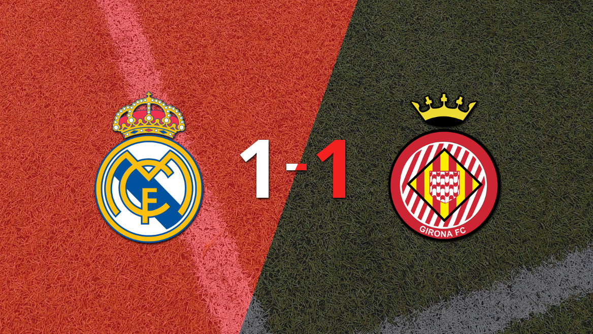 Real Madrid e Girona empatam em 1-1 no Santiago Bernabéu