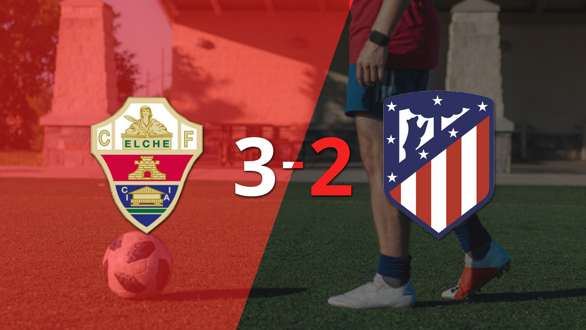 Nicolás González anota doblete, pero Atlético de Madrid cae ante Elche