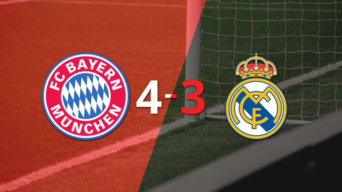 Bayern Múnich avanza a Semifinales tras vencer 4-3 a Real Madrid