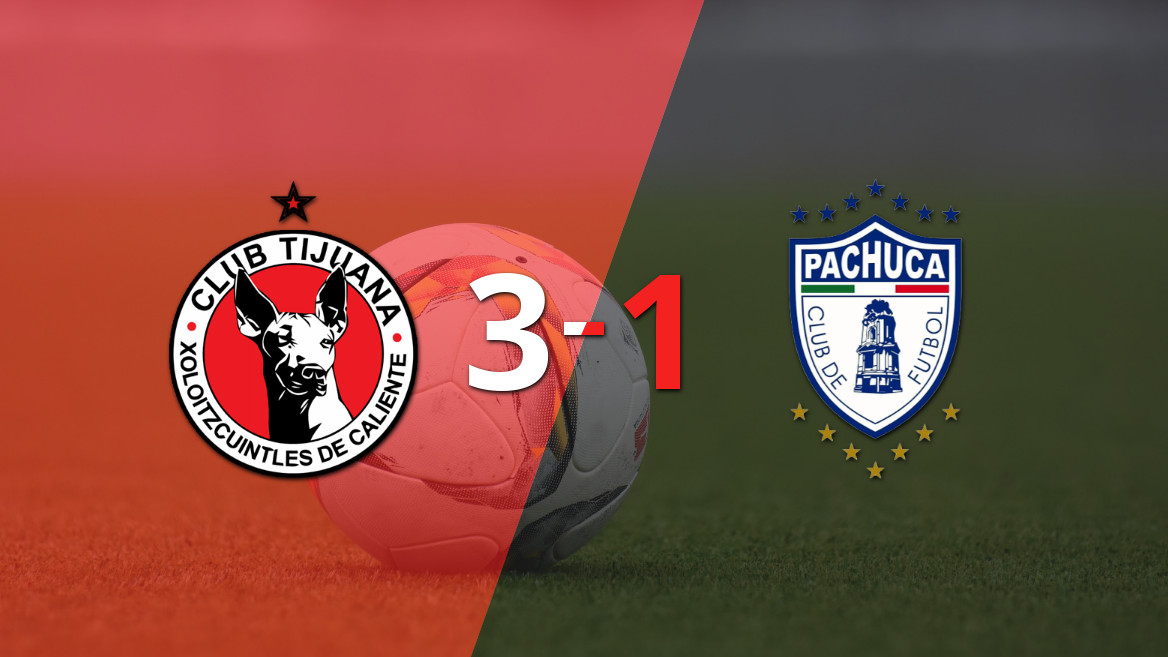Triunfo contundente de Tijuana sobre Pachuca por 3 a 1