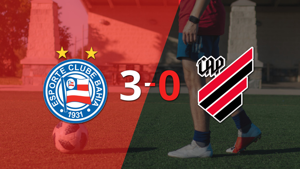 Bahia triunfa 3-0 ante Athletico Paranaense con un brillante doblete de Everaldo