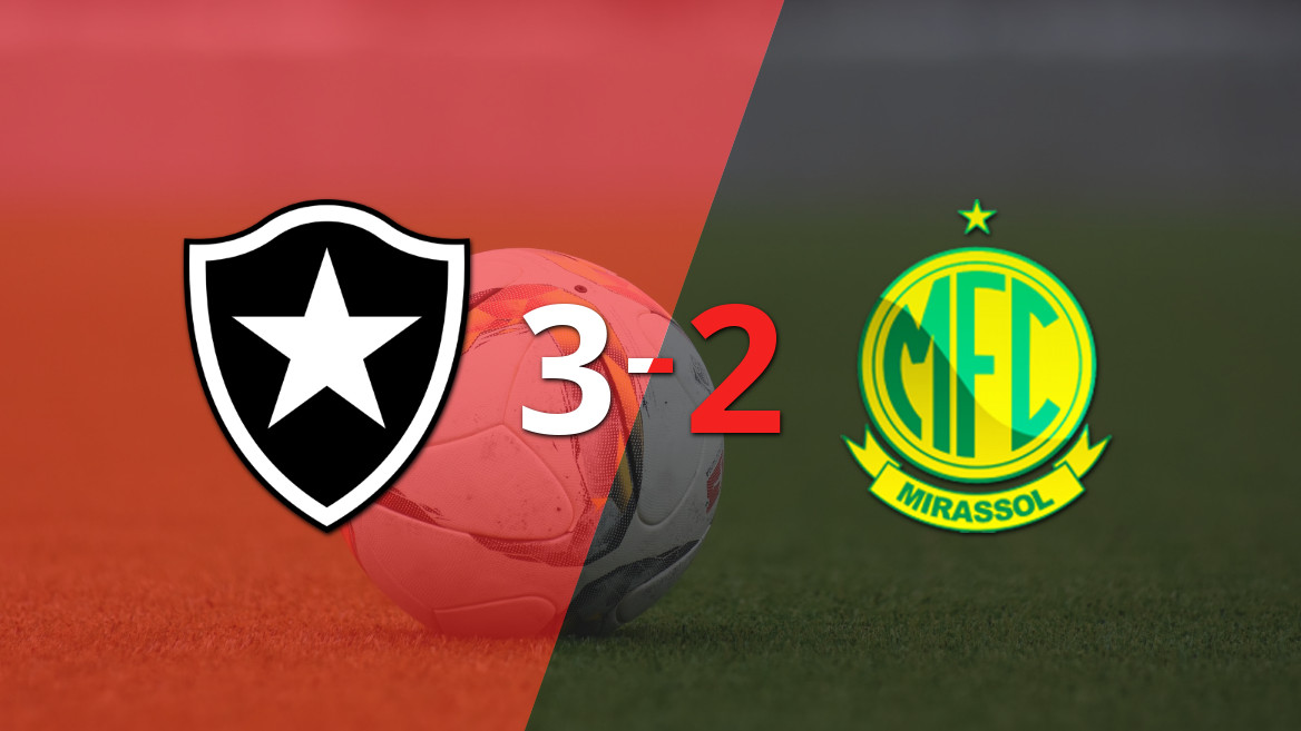 Intenso 3-2 en la victoria de Botafogo sobre Mirassol