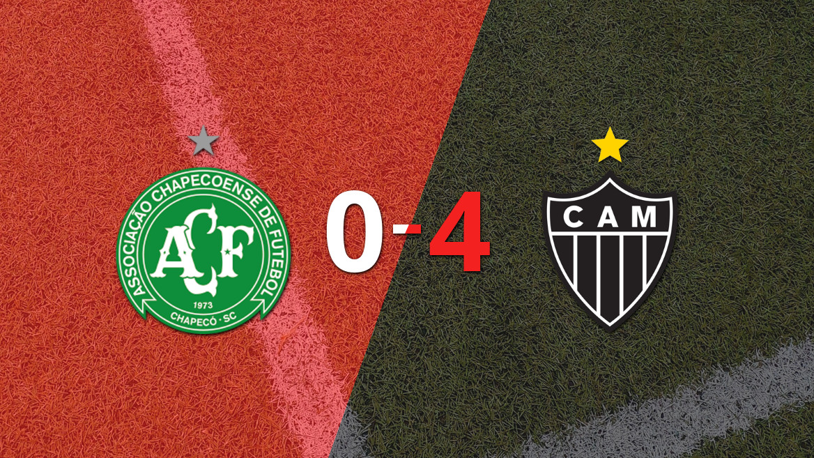 Atlético Mineiro dominou Chapecoense com uma vitória convincente de 4 a 0