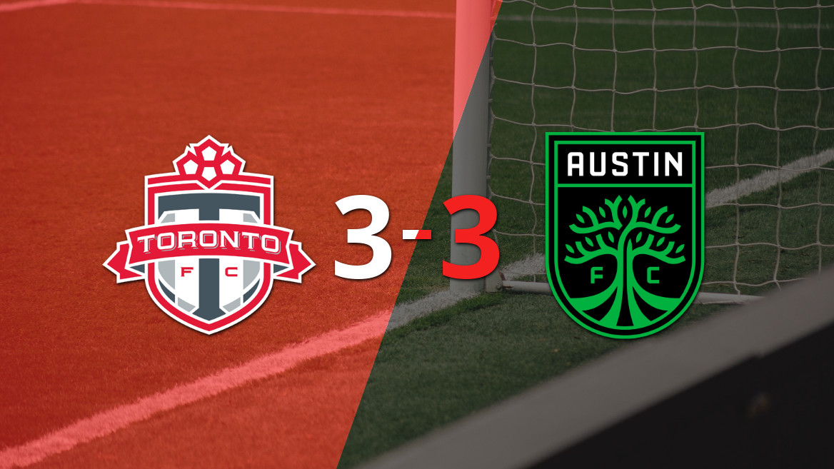 Toronto FC logra un emocionante empate 3-3 contra Austin FC en un encuentro vibrante