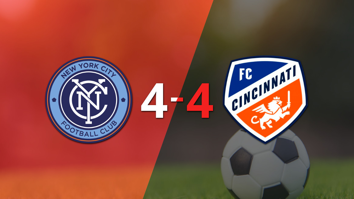 Empate vibrante en el Yankee Stadium entre New York City FC y FC Cincinnati